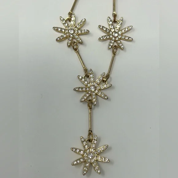 Star Drop Necklace Y Shape Statement Pendant Gold Jewelry Lariat Floral Charm 25 - Picture 11 of 17